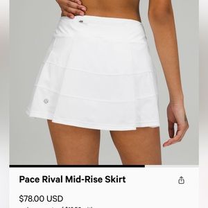 White Lululemon tennis skirt